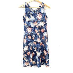 Patagonia Magnolia Spring Dress Yosemite Natives: Railroad Blue floral outdoor M
